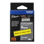Brother TZE-S621 9mm x 8m Black on Yellow P-Touch Label Tape
