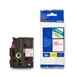 Brother TZE-262 36mm x 8m Red on White P-Touch Label Tape
